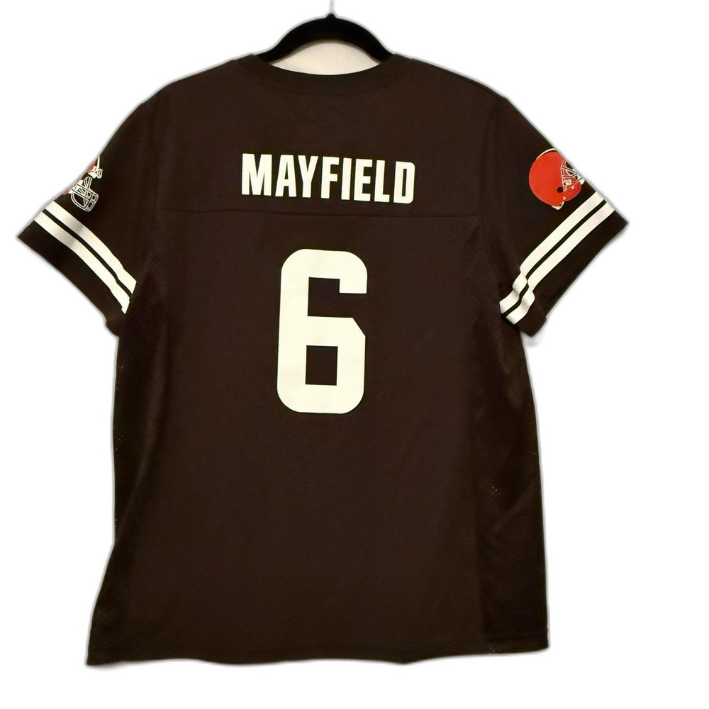 Cleveland Browns Baker Mayfield #6 Jersey Women's Large Brown‎ NFL Team Apparel